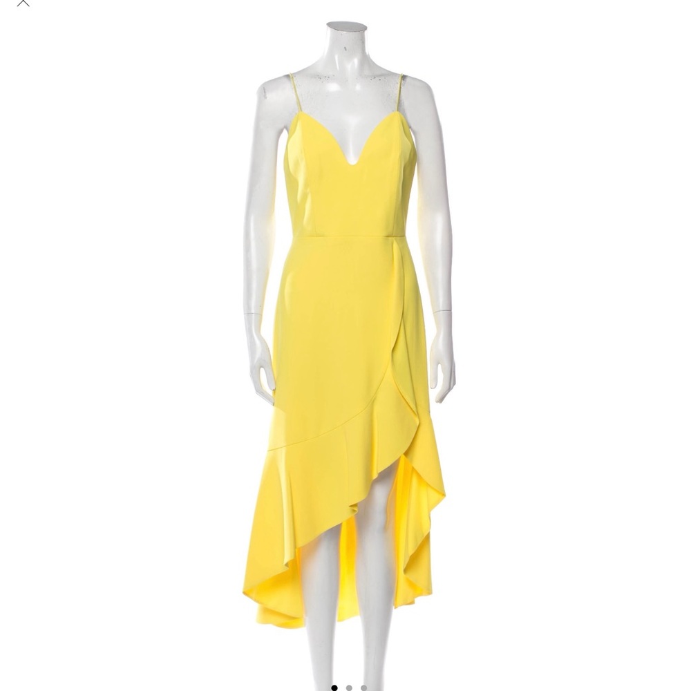 Alice + Olivia Yellow Midi Dress